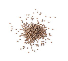 Perilla herb seed isolated on white background. top view