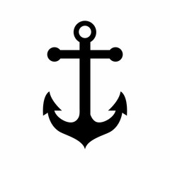 Anchor Black icon Vector