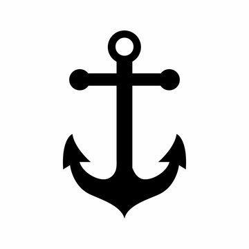 Anchor Black icon Vector