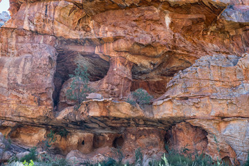 Cave with rock balcony at Truitjieskraal in the Cederberg Mountains