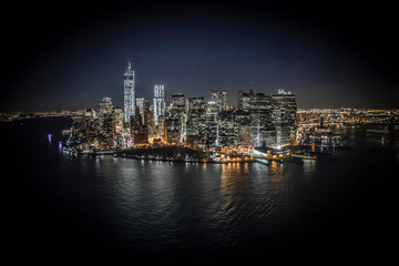 Fototapeta na wymiar Manhattan view by night , New York