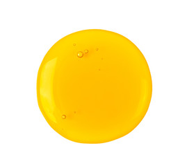 Honey isolated on white background. Top view