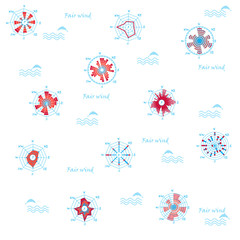 Wind rose pattern. Light background