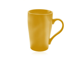 ceramic cup on white background