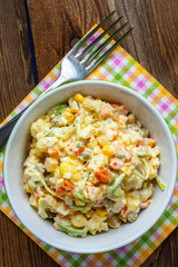 Russian traditional salad.