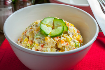 Russian traditional salad.
