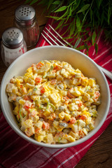 Russian traditional salad.
