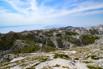 Biokovo  is the second-highest mountain range in Croatia, lalong the Dalmatian coast of the Adriatic Sea.