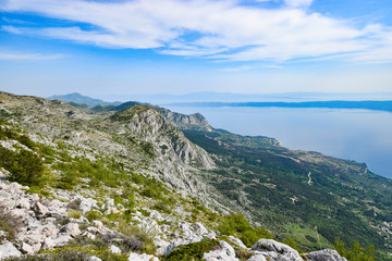 Biokovo  is the second-highest mountain range in Croatia, lalong the Dalmatian coast of the Adriatic Sea.