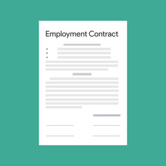 Employment contract paper document