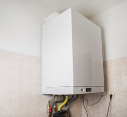 New gas condens boiler for heating and hot water