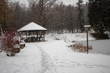 Forellenschänke in Sebnitz tief verschneit 