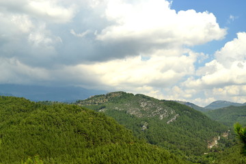 Fototapeta na wymiar Mountains near the town of Alanya in Turkey in July 2015