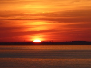 Farbenspiel der Sonne auf der Ostsee