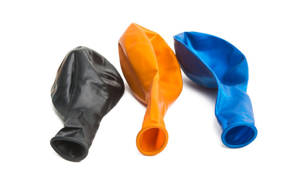 colored balloons isolated