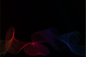 Dark line abstract background with space