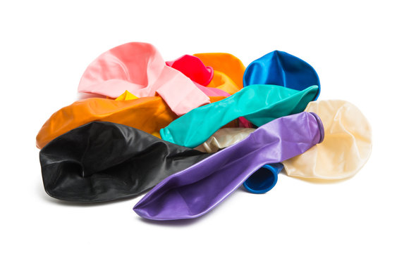 colored balloons isolated