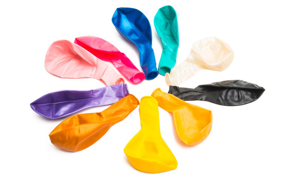colored balloons isolated