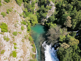 Fototapeta na wymiar Springs of Ruda and Rumin close to Cetina River on Sinjsko Polje, Sinj, Croatia.