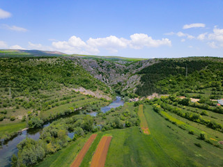 Fototapeta na wymiar Springs of Ruda and Rumin close to Cetina River on Sinjsko Polje, Sinj, Croatia.