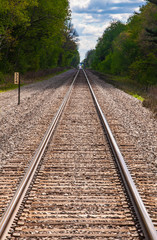 Fototapeta na wymiar railroad tracks in perspective
