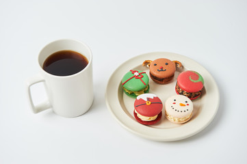 coffee and macrons 