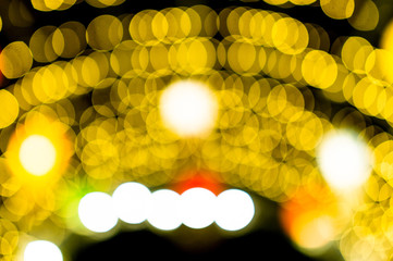 Colorful lights On New Year's Day, Bokeh circle lights, background image with copy space.