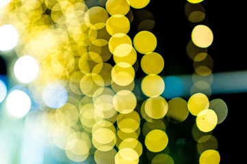 Colorful lights On New Year's Day, Bokeh circle lights, background image with copy space.