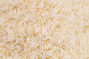 Background of Raw Organic Unsweetened Coconut