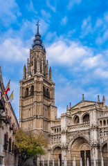 The Primate Cathedral of Saint Mary of Toledo, one of the three 13th-century High Gothic cathedrals in Spain and considered the magnum opus of the Spanish Gothic style