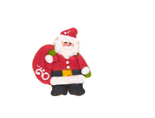 christmas ginger cookies on white isolated background