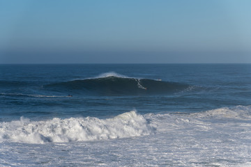 Big Atlanic waves at Nazare, Portugal.