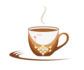 A cup of coffee and new technology DuoSkin, touch way to heat a cup of coffee