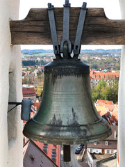 Obraz premium Schwedenglocke, Bayertor, Landsberg am Lech, Bayern, Deutschland