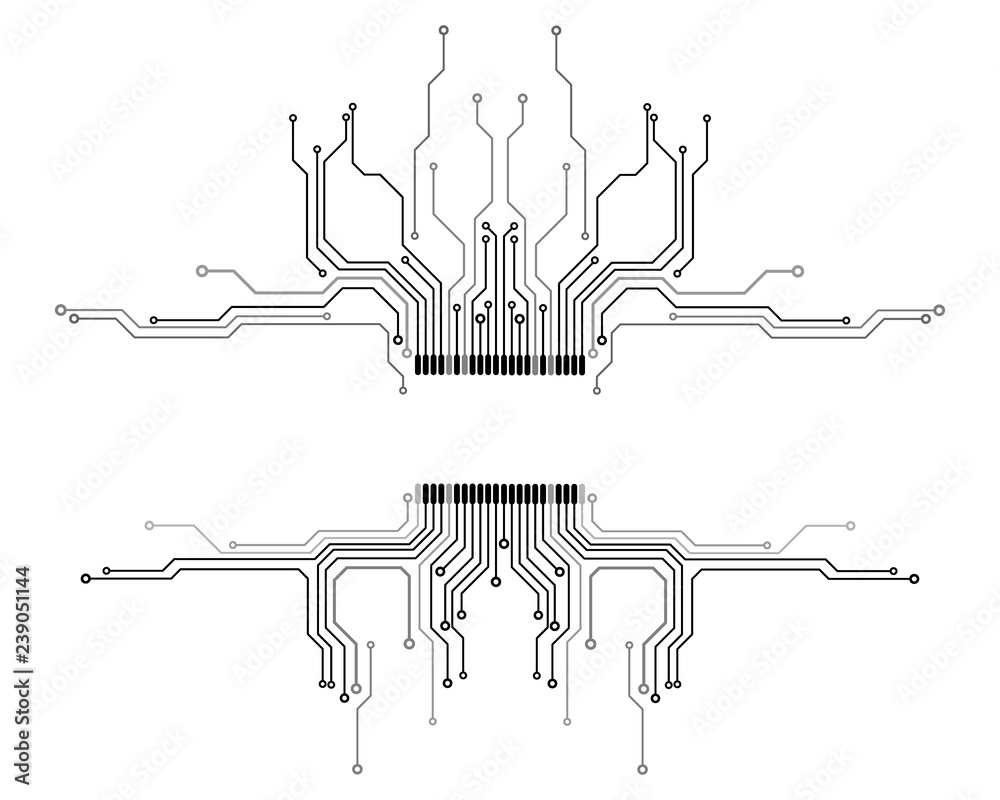 Poster Circuit board futuristic trace processor unit texture illustration design. Electronic line communication technology system background.
