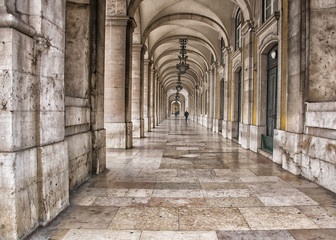 Below the Arco do Triunfo, Lisbon, portugal