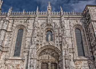 Fototapeta premium Jeronimos Monastery Facade, Lisbon, Portugal