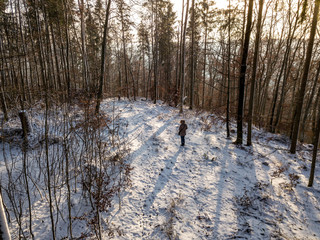 Luftbild im Winter beim Steinbruch