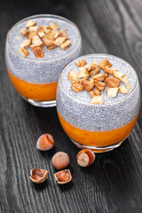 chia pudding in a glass
