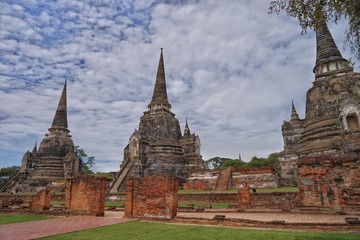Fototapeta na wymiar temple in ayutthaya thailand