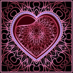Romantic pattern with hearts for Happy Valentine's Day. Design for card, paper, party, print.