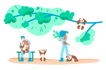 Wild animal rescue concept