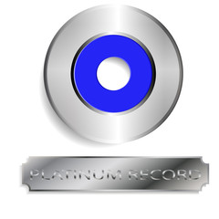 The Platinum record with a platinum scalloped plate 