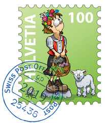 Swiss stamp collection: Heidi 