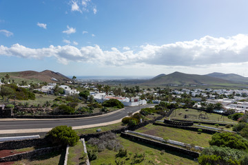 View of the village Nazaret. Lanzarote. Canary Islands. Spain