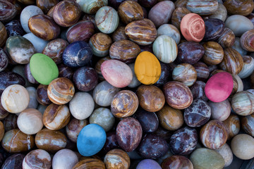 Colorful Eggs made of marble thanksgiving concept