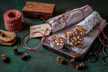 Christmas Chocolate Salami