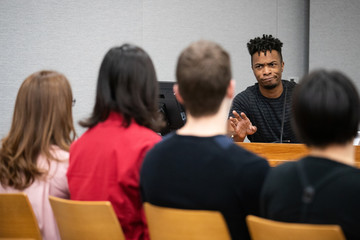 Business lecture in office