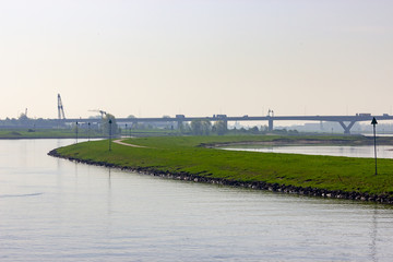 Fototapeta premium Beautiful wide landscape around Arnhem, Netherlands