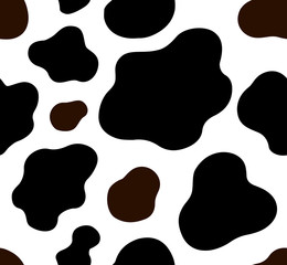 cow texture pattern repeated seamless brown black and white lactic chocolate animal jungle print spot skin fur milk day - 239063522